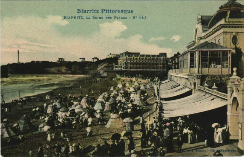 Carte postale ancienne Biarritz La Reine des Plages France à Biarritz