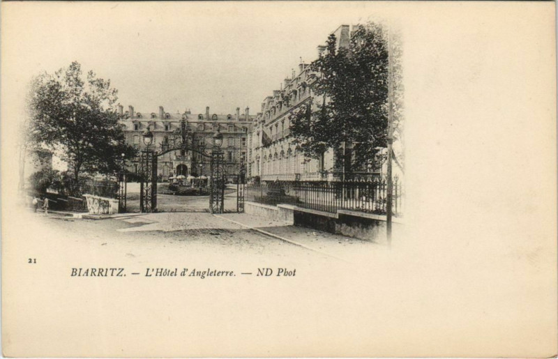 Carte postale ancienne Biarritz L'Hotel d'Angleterre France à Anglet