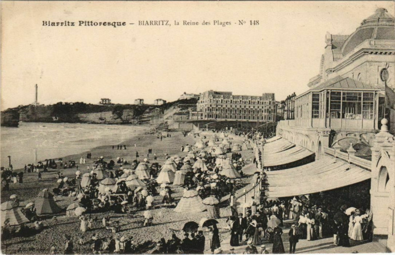 Carte postale ancienne Biarritz La Reine des Plages France à Biarritz