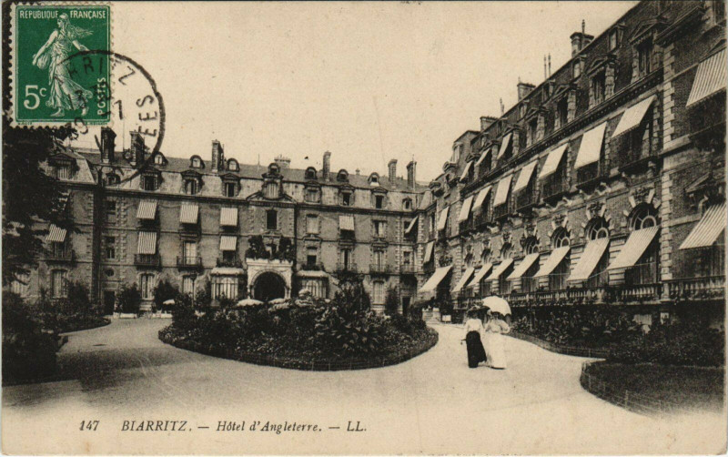 Carte postale ancienne Biarritz Hotel d'Angleterre à Anglet