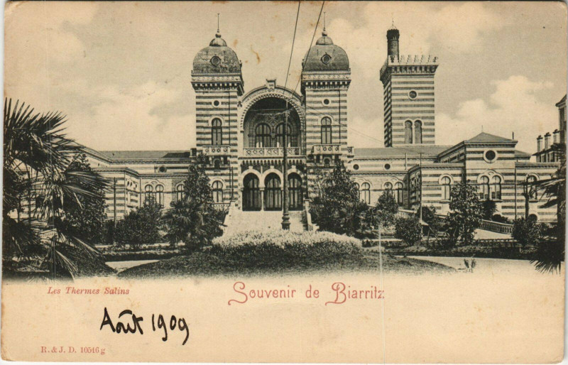 Carte postale ancienne Biarritz Les Thermes Salins à Biarritz