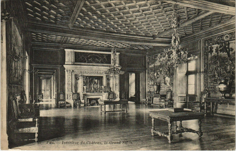 Carte postale ancienne Pau Interieur du Chateau - Le Grand Salon à Pau