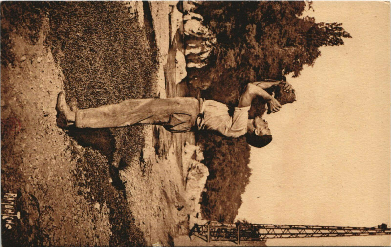 Carte postale ancienne Bearn Au Bearn - Etude au Bord du Gave