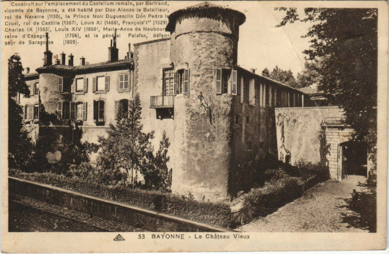 Carte postale ancienne Bayonne Le Chateau Vieux à Bayonne