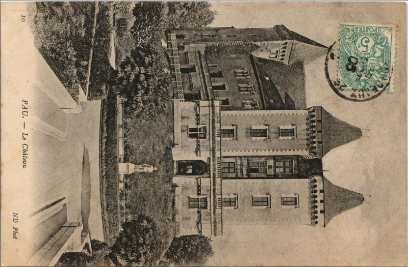 Carte postale ancienne Pau Le Chateau à Pau
