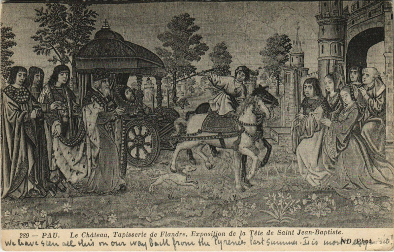 Carte postale ancienne Pau Le Chateau - Tapisserie de Flandre à Pau