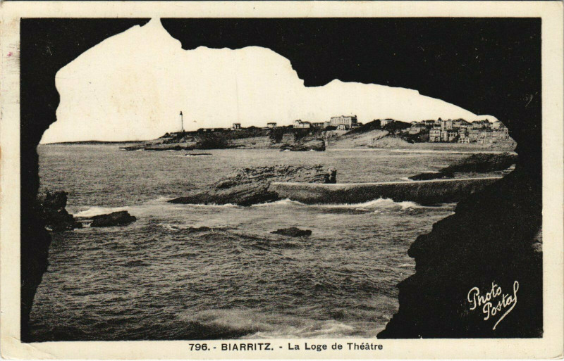 Carte postale ancienne Biarritz La Loge de Theatre à Biarritz