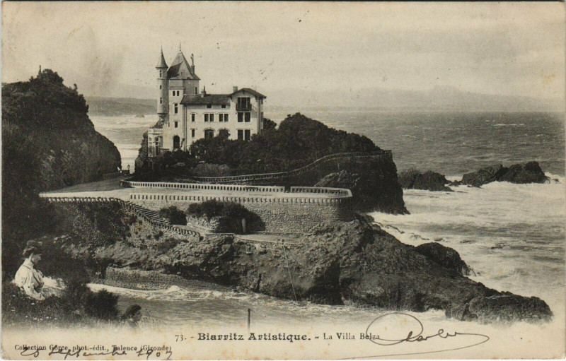 Carte postale ancienne Biarritz La Villa Belza à Biarritz