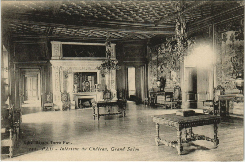Carte postale ancienne Pau Interieur du Chateau - Grand salon à Pau