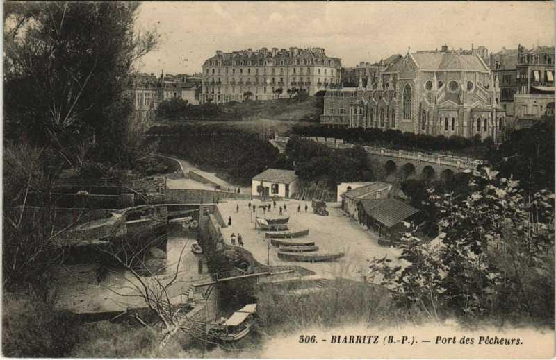 Carte postale ancienne Biarritz Port des Pecheurs à Biarritz