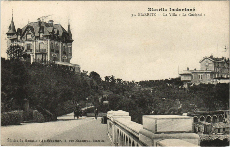 Carte postale ancienne Biarritz La Villa Le Goeland à Biarritz