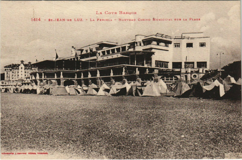 Carte postale ancienne Saint-Jean-de-Luz La Pergola - Nouveau Casino Municipal à Saint-Jean-de-Luz
