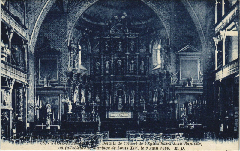 Carte postale ancienne Saint-Jean-de-Luz Details de l'Autel de l'Eglise Saint-Jean-Baptiste à Saint-Jean-de-Luz