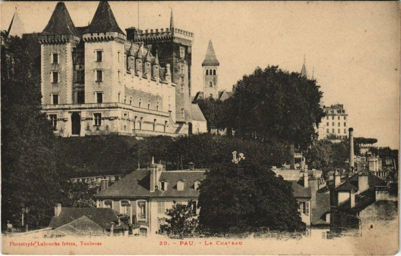 Carte postale ancienne Pau Le Chateau à Pau