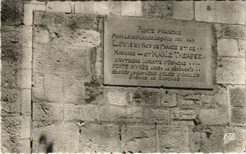 Carte postale ancienne Saint-Jean-de-Luz Eglise Paroissiale - Inscription et Emplacement à Saint-Jean-de-Luz