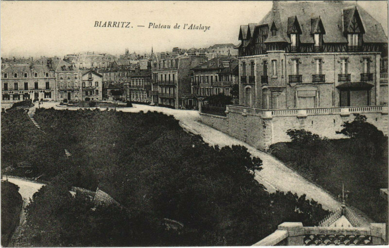 Carte postale ancienne Biarritz Plateau de l'Atalaye à Biarritz
