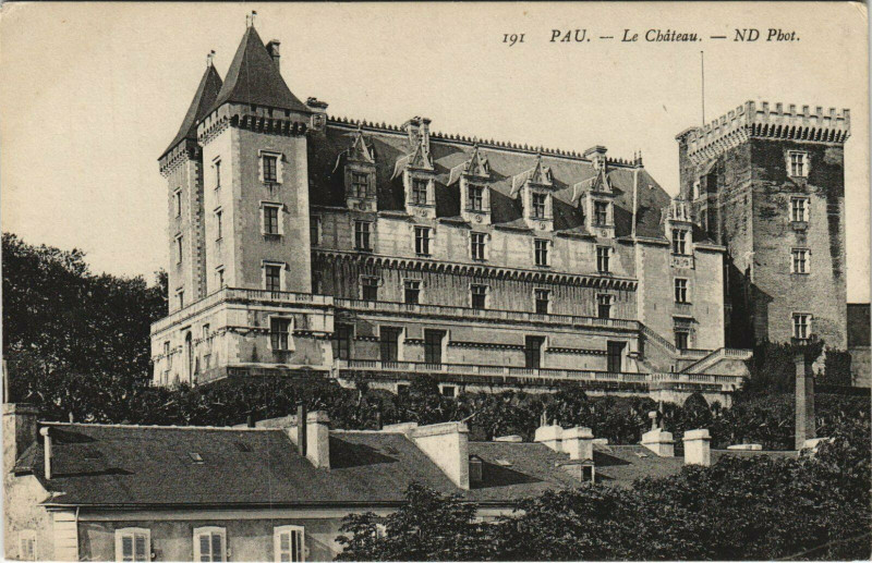 Carte postale ancienne Pau Le Chateau à Pau