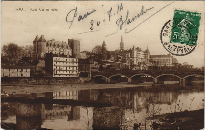 Carte postale ancienne Pau Vue Generale à Pau