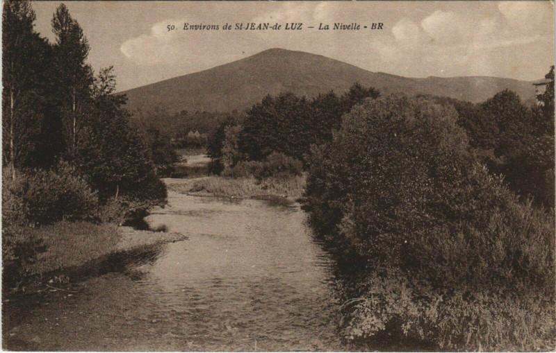 Carte postale ancienne Environs de Saint-Jean-de-Luz - La Nivelle à Saint-Jean-de-Luz