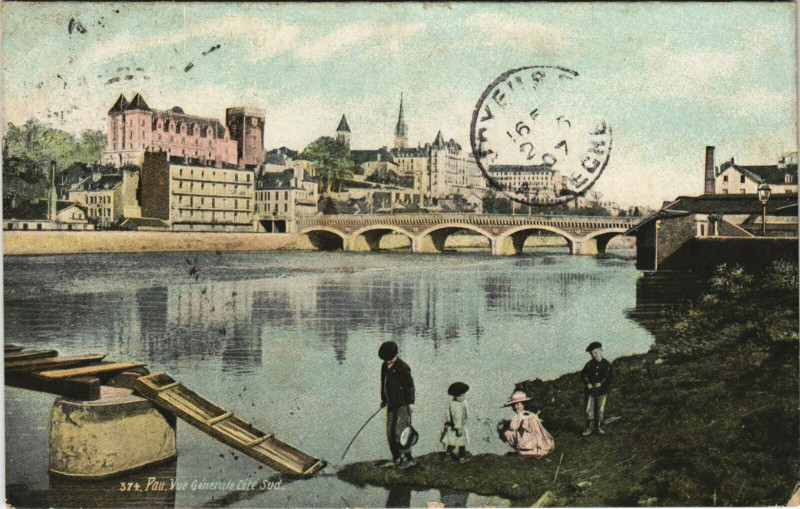 Carte postale ancienne Pau Vue Generale - Cote Sud à Pau