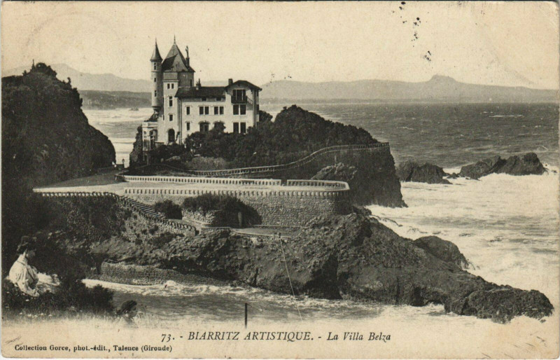 Carte postale ancienne Biarritz La Villa Belza à Biarritz