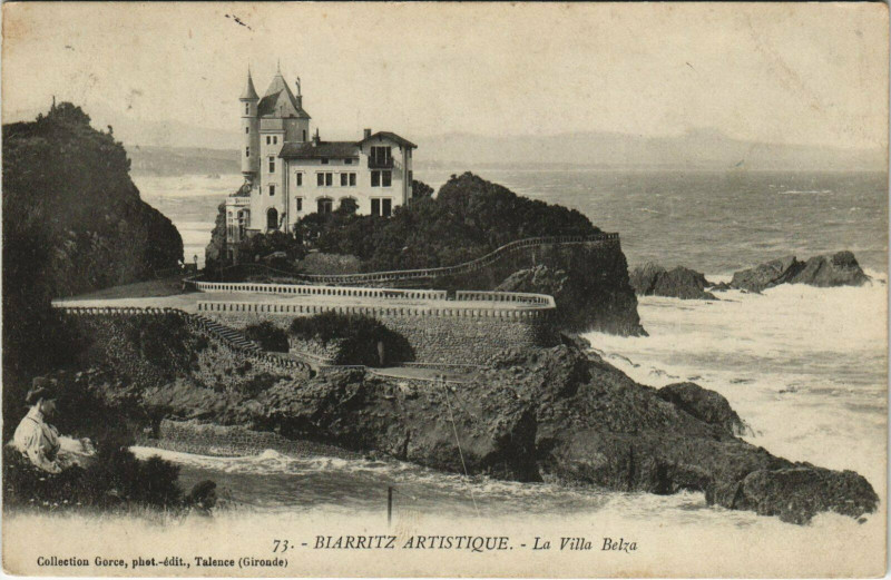 Carte postale ancienne Biarritz La Villa Belza à Biarritz