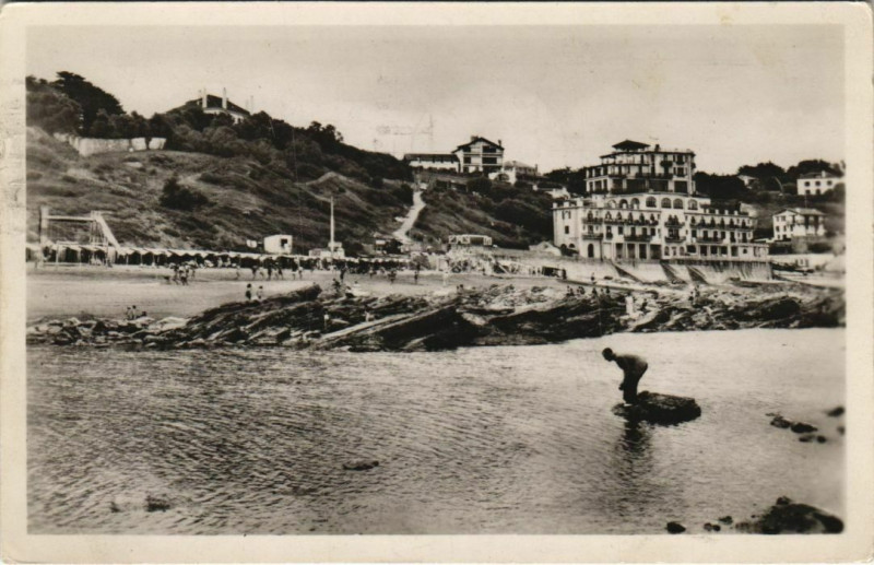 Carte postale ancienne Guethary La Plage France