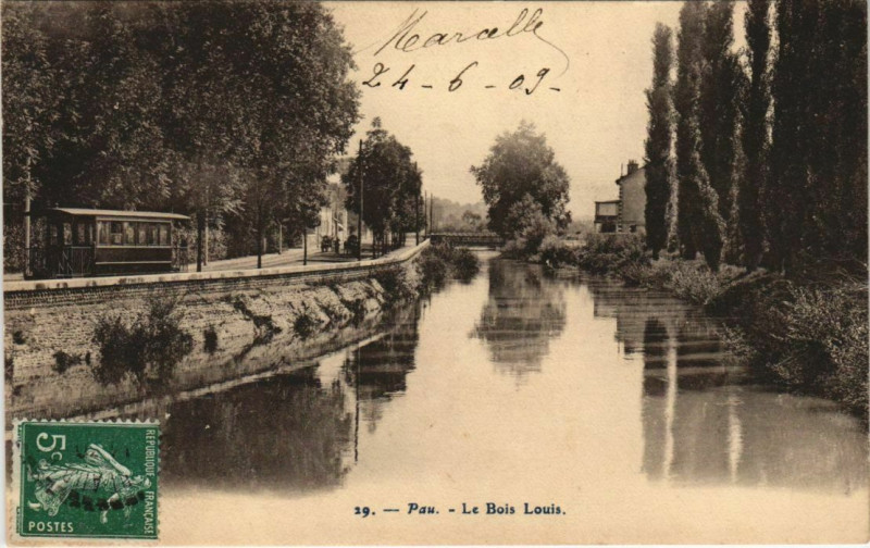 Carte postale ancienne Pau Le Bois Louis France à Pau