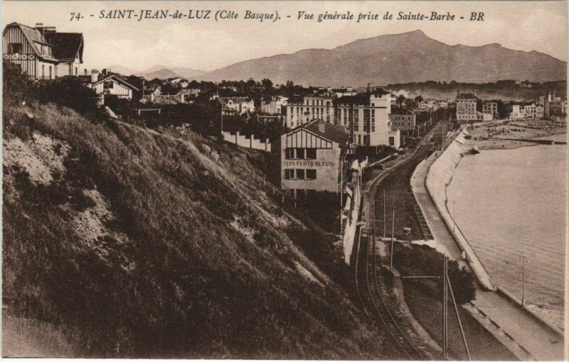 Carte postale ancienne St.Jean de Luz Vue Generale prise de Sainte-Barbe France