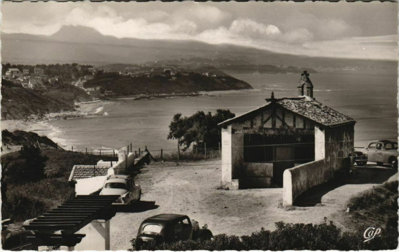 Carte postale ancienne Bidart Vue vers Guethary et l'Espagne France à Bidart