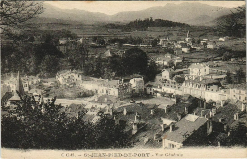 Carte postale ancienne St.Jean Pied de Port Vue Generale France
