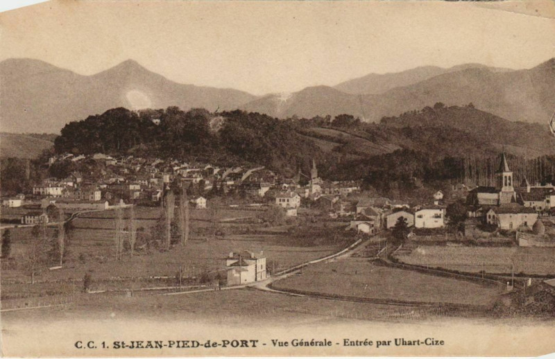 Carte postale ancienne St.Jean Pied de Port Vue Generale France