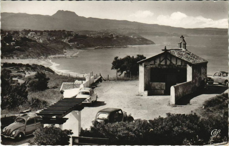 Carte postale ancienne Bidart Vue vers Guethary et l'Espagne France à Bidart