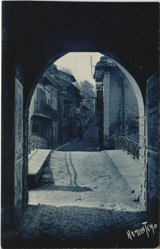 Carte postale ancienne St.Jean Pied de Port Rue d'Espagne France