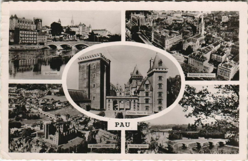 Carte postale ancienne Pau Souvenir France à Pau