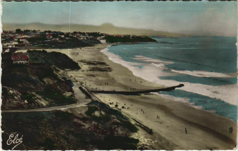 Carte postale ancienne Bidart La magnifique plage France à Bidart