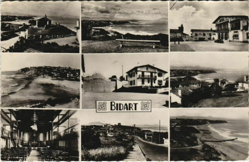 Carte postale ancienne Bidart Souvenir France à Bidart