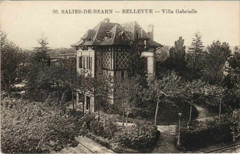 Carte postale ancienne Salies de Bearn Bellevue, Villa Gabrielle France