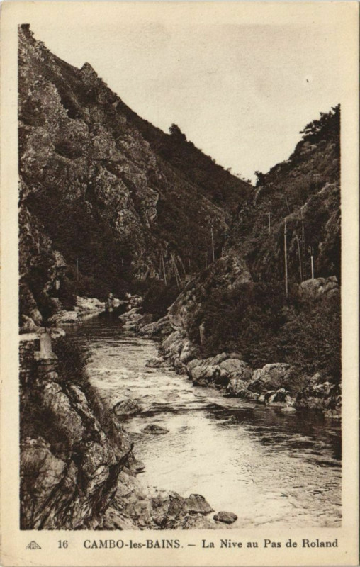 Carte postale ancienne Cambo les Bains La Nive au Pas de Roland France à Cambo-les-Bains