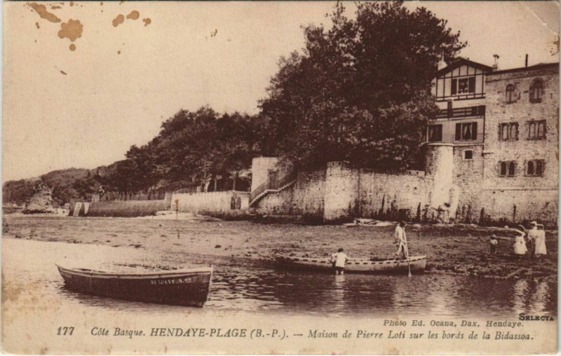 Carte postale ancienne Hendaye Maison de Pierre Loti France à Hendaye