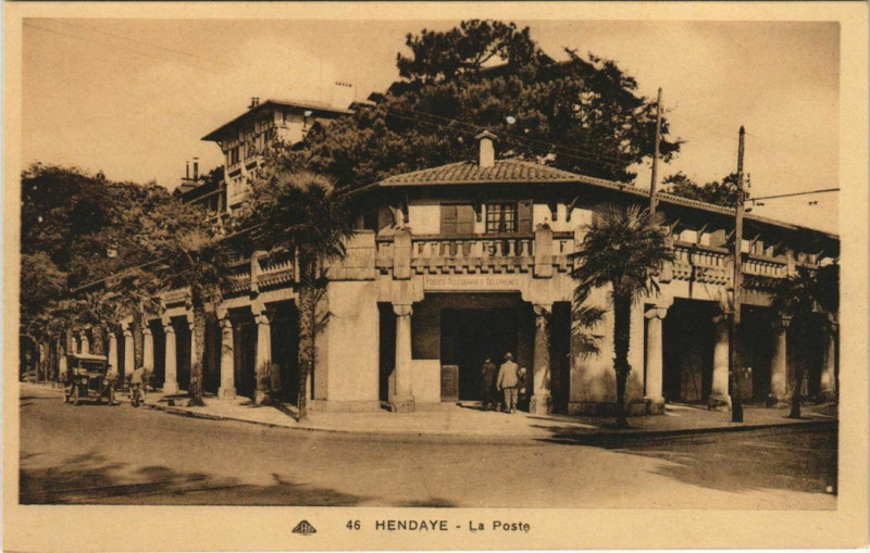 Carte postale ancienne Hendaye La Poste France à Hendaye