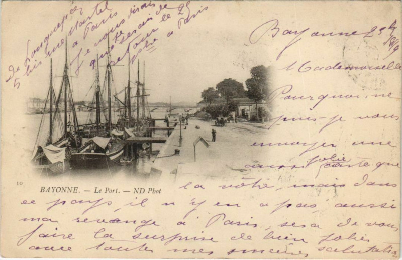 Carte postale ancienne Bayonne Le Port France à Bayonne