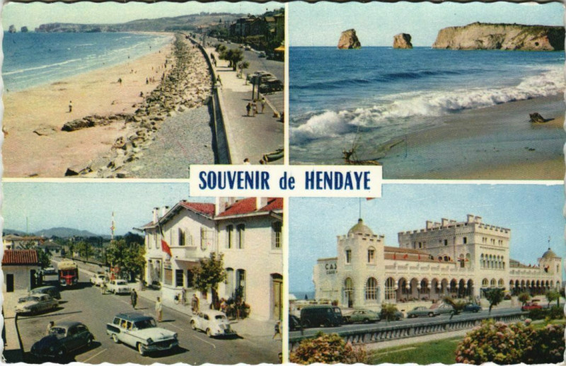 Carte postale ancienne Hendaye Souvenir d'Hendaye France à Hendaye