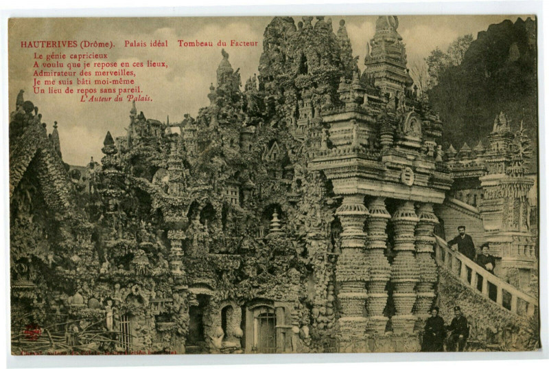 Carte postale ancienne 26 Drôme hauterives ideal palais tomb of factor horse