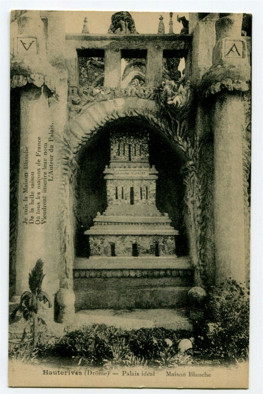 Carte postale ancienne 26 Drôme hauterives ideal palais white house à Us
