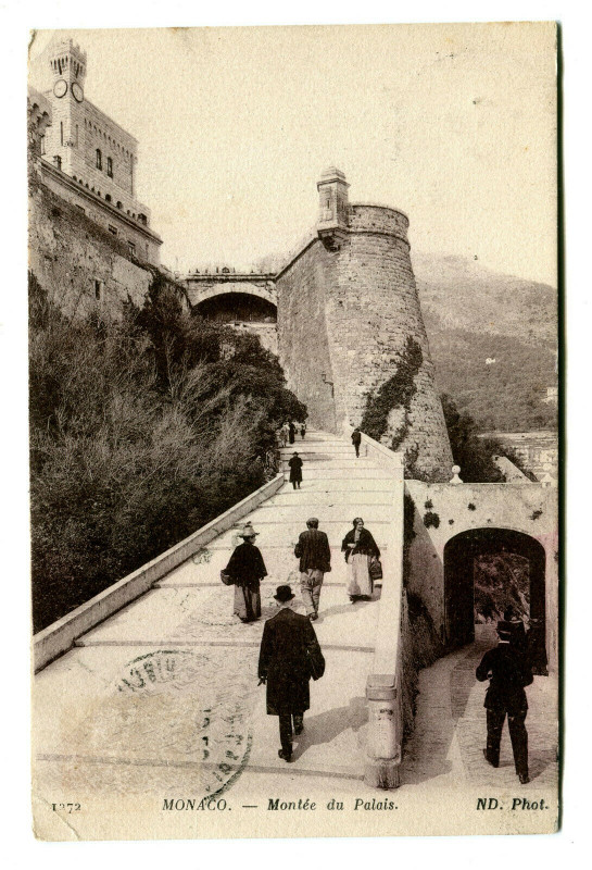 Carte postale ancienne 06 Alpes-maritimes monaco rising animated palace