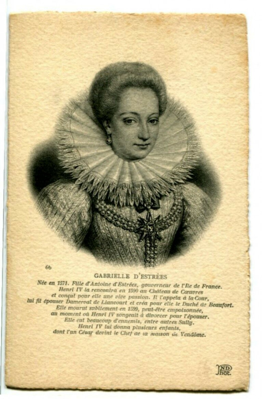 Carte postale ancienne Famous character Gabrielle d' Estrées