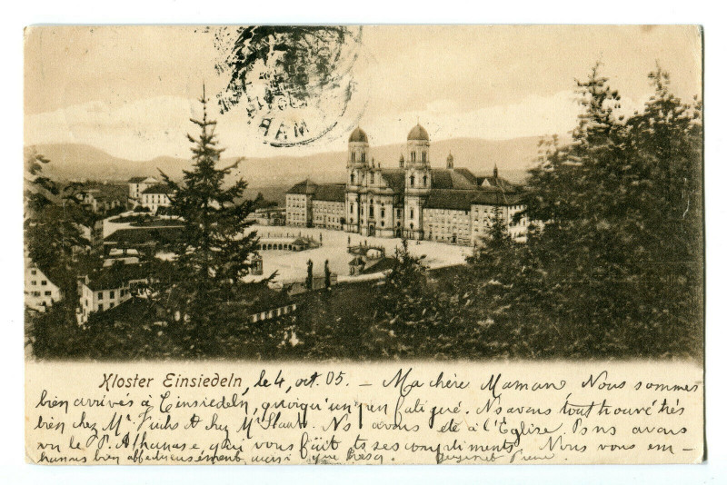 Carte postale ancienne Central switzerland kloster einsiedeln