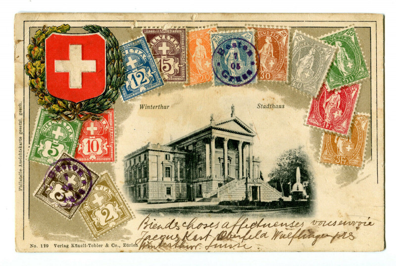 Carte postale ancienne Switzerland zürich winterthur stadthaus