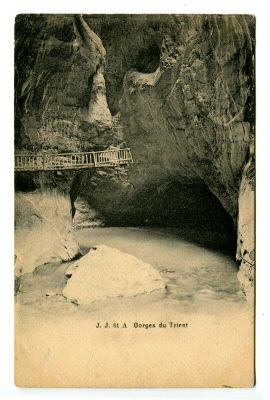 Carte postale ancienne Switzerland lemanic Gorges du sort